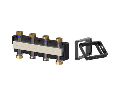 Коллектор распределительный до 3 насосных групп, нерж сталь (с комплектом кронштейнов) M66301.921RU