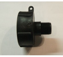 Переходник еврокуб-резьба 1/2" наруж.(пластик) крупн.