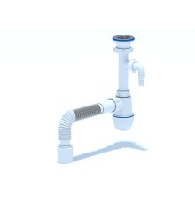 АНИ Сифон с отводом для с/м и г/тр 40х50  1 1/2x40 (1/30)