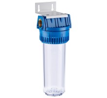 Корпус AQUA FP3 10" SL, 1"  (прозрачный для холодной воды (Италия), ключ, скоба)