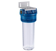 Корпус AQUA FP3 10" SL, 3/4"  (прозрачный для холодной воды (Италия), ключ, скоба)