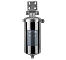 Корпус Премьер 10BB 1" (нерж. сталь для хол. и горячей воды со сливом 1")