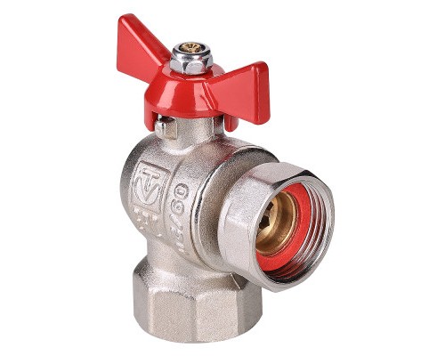 Кран шар. BASE угловой с накидной гайкой 3/4" вн.-вн. (короткий) VT.266.NS.0505