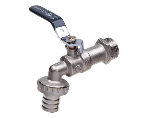 Кран шаровой водоразборный под шланг 3/4 Wh ручка (AQualink 40/5)