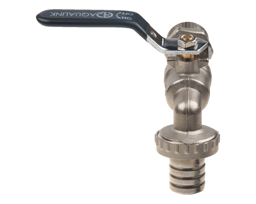 Кран шаровой водоразборный под шланг 3/4 Wh ручка (AQualink 40/5)