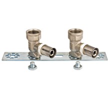 Монтажная планка с водорозетками пресс 16х1/2" (1/40) VTm.224.N.001604