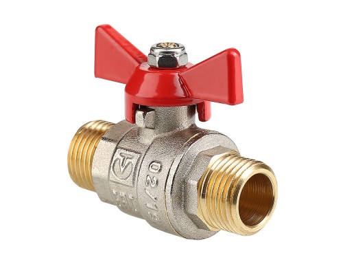 Кран шаровой BASE-ГОСТ полнопроходной с рукояткой-бабочкой нар.-нар. DN25, PN40, 1" VT.219S.N.06