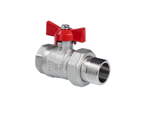 Кран шаровой СТАНДАРТ, ГОСТ, с полусгоном 1/2", вн.-нар. PN40 VT.127.N.04 (1/60) Кран шаровой СТАНДАРТ, ГОСТ, с полусгоном 1/2", вн.-нар. PN40 VT.127.N.04 (1/60)