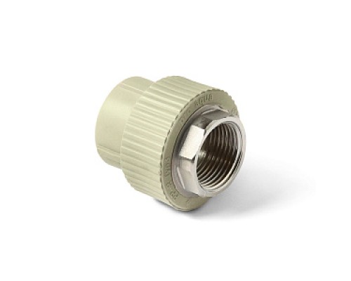 Муфта комб. (вн. рез.) под ключ 50-1.1/2 (20/2) PRO AQUA Серая