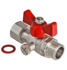 Кран шаровой для подключения  манометра, 1/2"нар -1/2"вн. (8/128) VT.806.N.0404