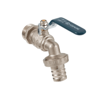 Кран шаровой водоразборный под шланг 1/2 Wh ручка (AQualink  100/10)