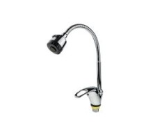 Смеситель "АМУР"д/к "утка" шар.40мм., п/г, гусак гофр. с аэратором двух режимным