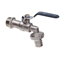 Кран шаровой водоразборный под шланг 1/2 Wh ручка (AQualink  100/10)