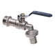 Кран шаровой водоразборный под шланг 1/2 Wh ручка (AQualink 100/10)