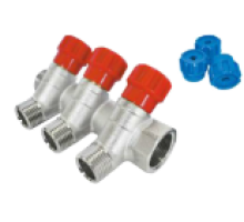 Коллектор резьбовой с вентилями FМ 3/4x3/4x1/2x2 (AQualink  30/2)