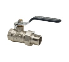 Кран шаровой со сгоном прямой FM 3/4 U гайка-штуцер ручка (AQualink)