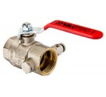 Кран шар. BASE с дренажом и воздухоотводчиком 1/2" вн.-вн. (12/108) VT.245.N.04