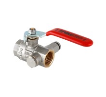 Кран шар. BASE с дренажом и воздухоотводчиком 3/4" вн.-вн. (10/90) VT.245.N.05