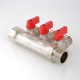 Коллектор с отсекающими кранами, 3/4"х3 вых. 1/2" нар. (/24) VTc.580.N.0503