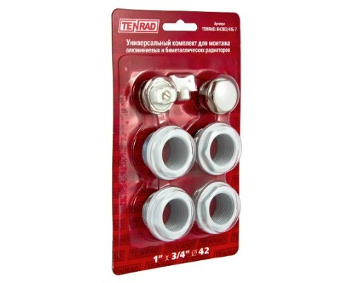 Унив. комплект 3/4" (без кронштейнов) TENRAD для монтажа радиаторов (/25) TENRAD.В42B3