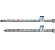 Подводка гибкая для смесителя 150 см (2 шт.) стальная гайка (AQUALINE  25)