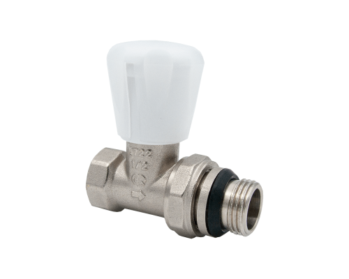 Регулирующий клапан для радиатора прямой FM 1/2" с уплотнением (AQualink 100/10) новый