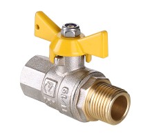 Кран шар. газ. VALGAS, рукоятка бабочка 1/2" вн.-нар. (16/144) VT.278.N.04