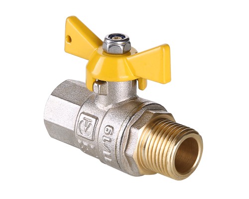 Кран шар. газ. VALGAS, рукоятка бабочка 3/4" вн.-нар. (9/81) VT.278.N.05