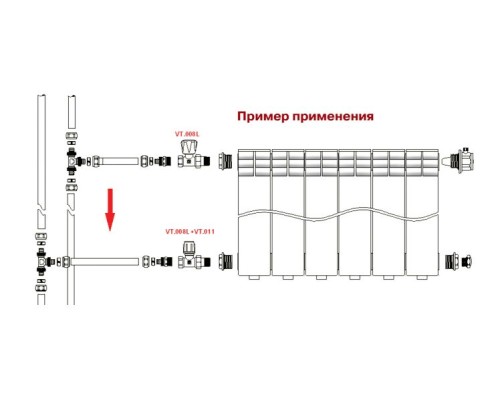 Клапан ручной прямой 3/4" (компактный) (7/56) VT.008.LN.05