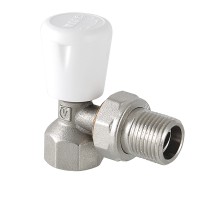 Клапан ручной для рад. угловой 1/2" (12/108) VT.017.N.04