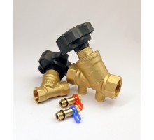 Клапан балансировочный ручной c ниппелем  1/2"