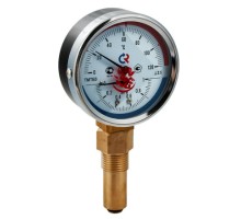 Термоманометр ТМТБ-31P Dy 80 с нижним подключением 1/2", 10 бар 0-120* (1/50) ТМТБ-31P.0410120