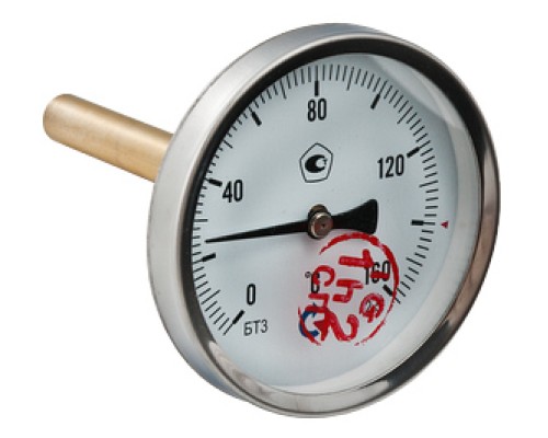 Термометр БТ-31 Dy63 с задн. подкл., 1/2" 0-120* БТ-31