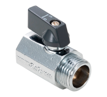 Кран шаровой "мини" для бытовых приборов 1/2 вн-нар, ручка-флажок ГОСТ (20/200) (AQualink)