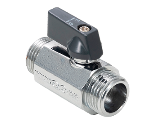 Кран шаровой "мини" для бытовых приборов 1/2 нар-нар, ручка-флажок ГОСТ (20/200) (AQualink)