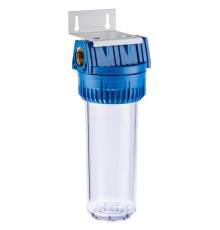 Корпус AQUA FP3 10" SL, 1"  (прозрачный для холодной воды (Италия), ключ, скоба)