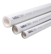ТРУБА PP- ALUX, арм. алюминием, PN 25, 20 MM (белый, по 2м) (2/60) VTp.700.AL25.20.02