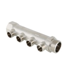 Коллектор, 3/4"х4 вых. 1/2" нар. (2/40) VTc.500.N.0504