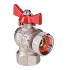 Кран шар. BASE угловой с накидной гайкой 3/4" вн.-вн. (короткий) VT.266.NS.0505