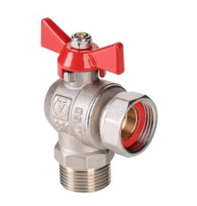 Кран шар. BASE угловой с накидной гайкой 3/4" вн.-нар. (короткий)  VT.267.NS.0505