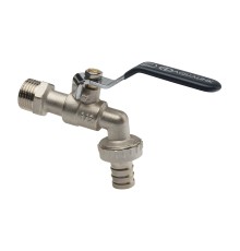 Кран шаровой водоразборный под шланг 3/4 Wh ручка (AQualink  40/5)