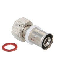 Соединитель пресс с накидной гайкой 16х1/2" (10/200) VTm.222.N.001604