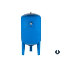 Гидроаккумулятор 150л.(вер) с манометром  (Сталь, мембрана - EPDM, d- 500 мм, Н-1080 мм)