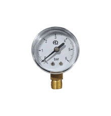 Манометр 50 мм, нижнее подключение 1/4", 0-10 бар (AQUALINK)