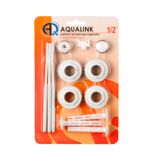 Комплект для монтажа радиатора 1/2, 13 элементов (3 кронштейна) (AQUALINK 40/1)