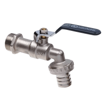 Кран шаровой водоразборный под шланг 1/2 Wh ручка (AQualink  100/10)