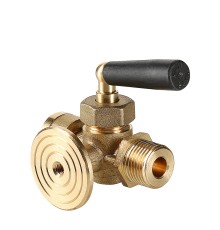 Кран для манометра трехходовой с фланцем 1/2" VT.1808.RG.04