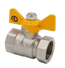 Кран шаровой для газа 1/2" в/в бабочка (AQUALINK   120/10)