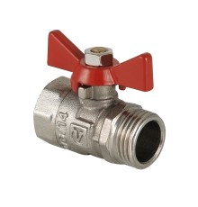 Кран шар. COMPACT, рукоятка бабочка 1/2" вн.-нар. (20/320) VT.093.N.04