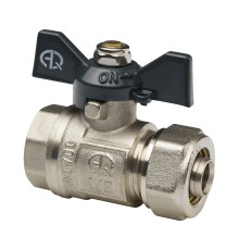 Кран шаровой для МП труб F 1/2x20 B гайка-цанга бабочка (AQualink)